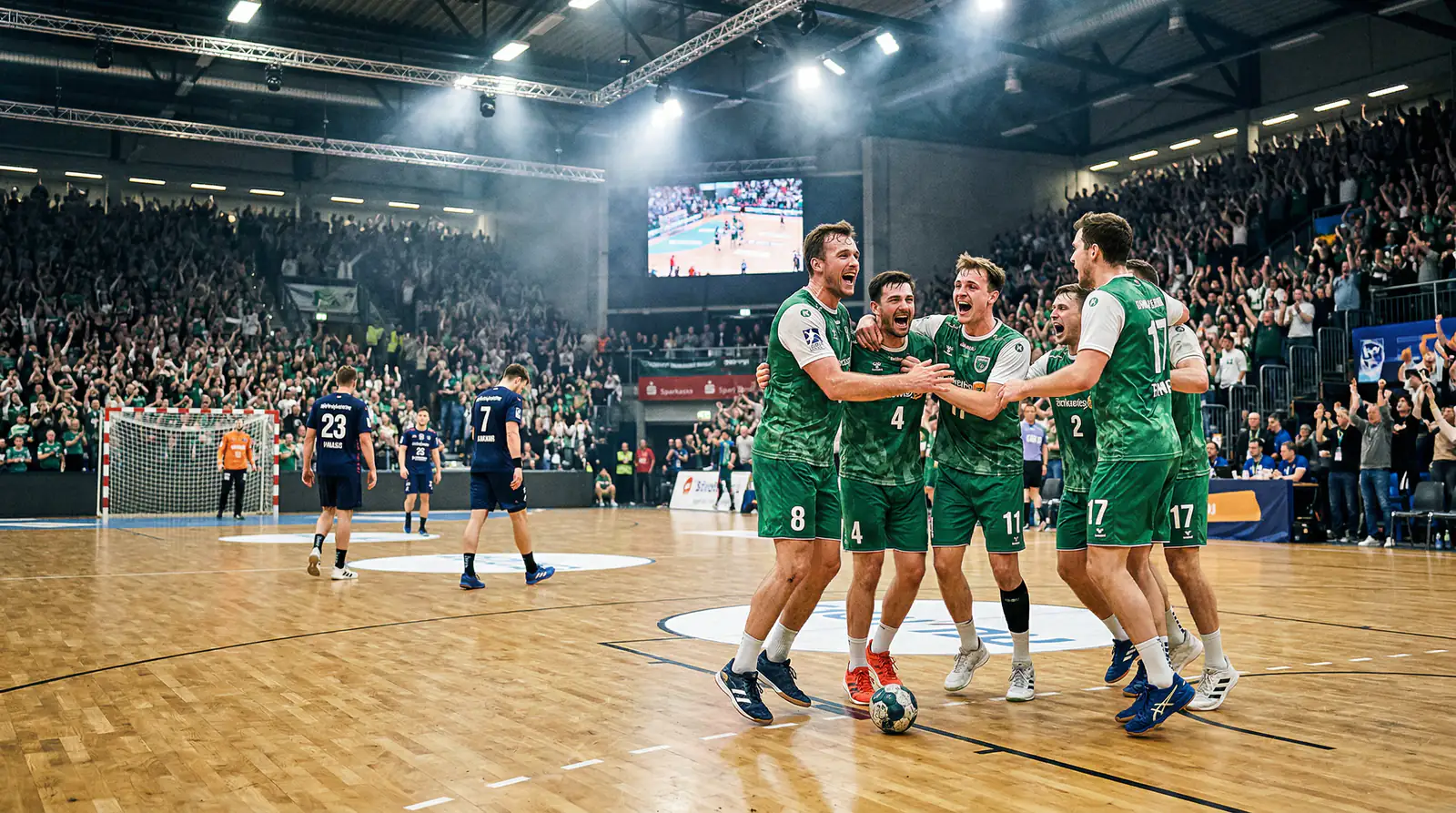 Underdog-Handballteam feiert überraschenden Sieg in einer großen Arena