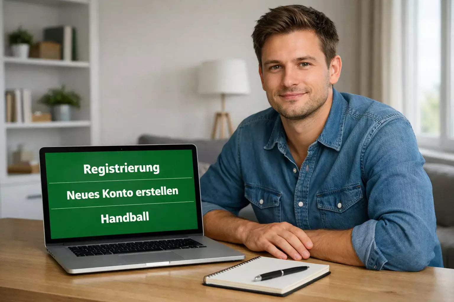 Person registriert sich auf einer Sportwetten-Website am Laptop